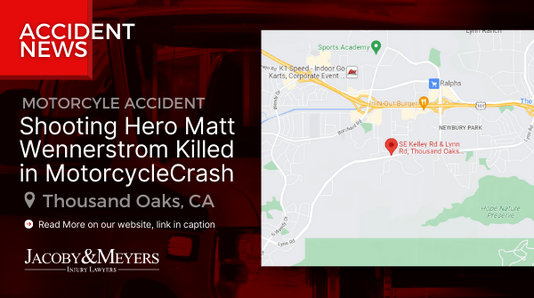 Map of Wennerstrom motorcycle accident in Thousand Oaks