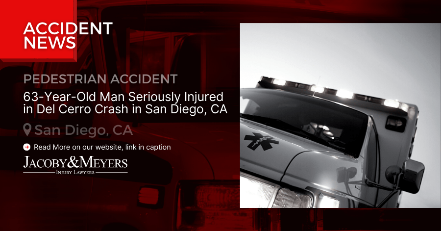 63-Year-Old Man Seriously Injured in Del Cerro Crash in San Diego, CA