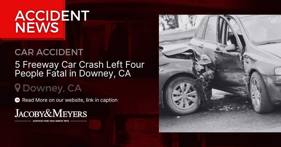 5 Freeway Car Crash Left Four People Fatal in Downey, CA (4)