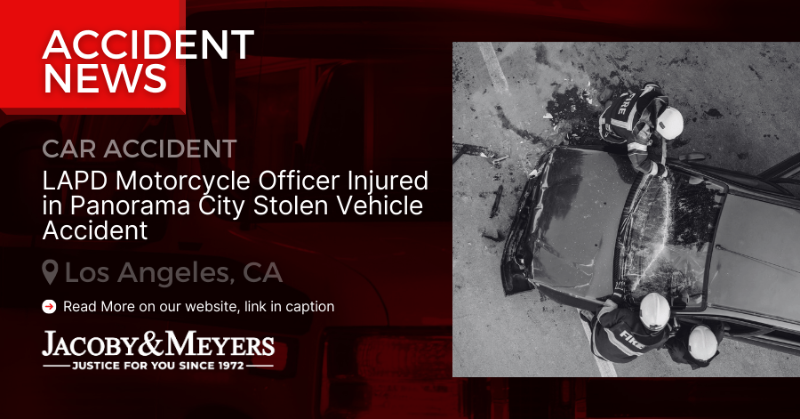 LAPD Motorcycle Officer Injured in Panorama City Stolen Vehicle Accident