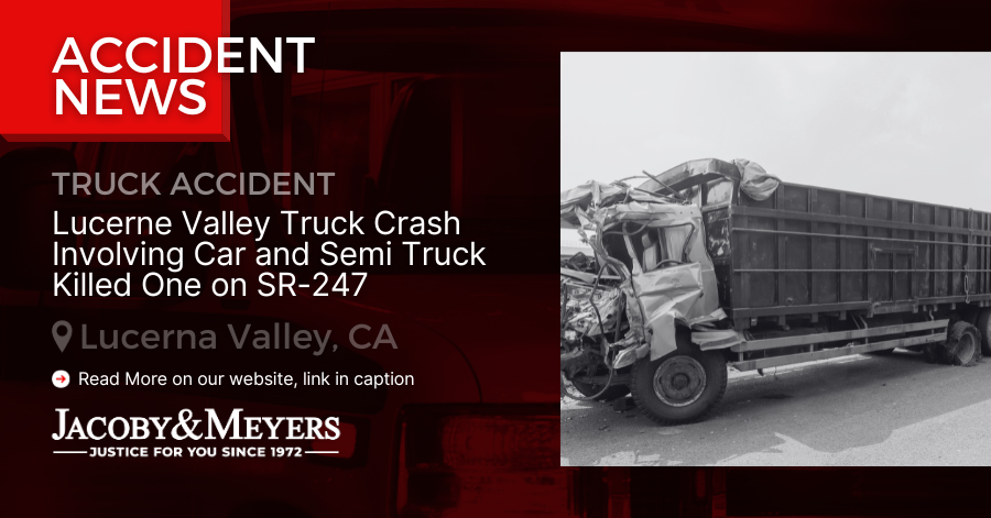 Lucerne Valley Truck Crash Involving Car and Semi Truck Killed One on SR-247_2