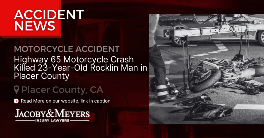 Highway 65 Motorcycle Crash: 23-Year-Old Rocklin Man Fatal