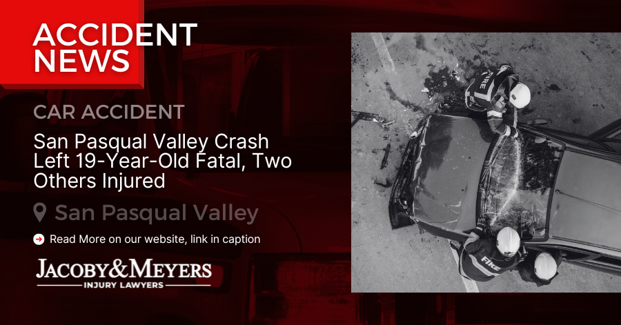 San Pasqual Valley Crash Left 19-Year-Old Fatal, Two Others Injured