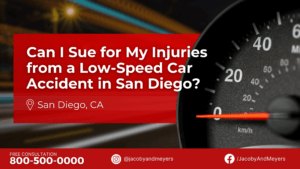 Can I Sue for My Injuries from a Low-Speed Car Accident in San Diego?