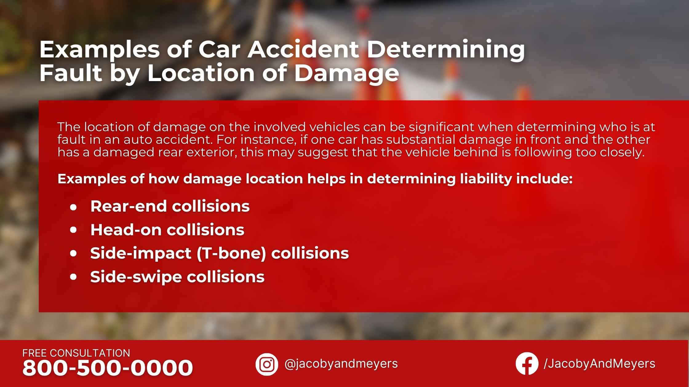 Examples of Car Accident Determining Fault by Location of Damage