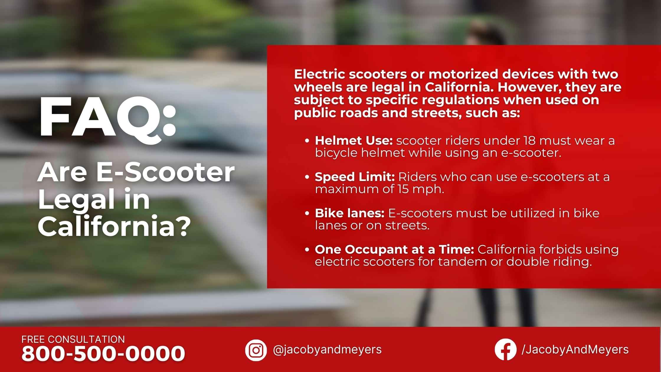 Are E-Scooter Legal in California?