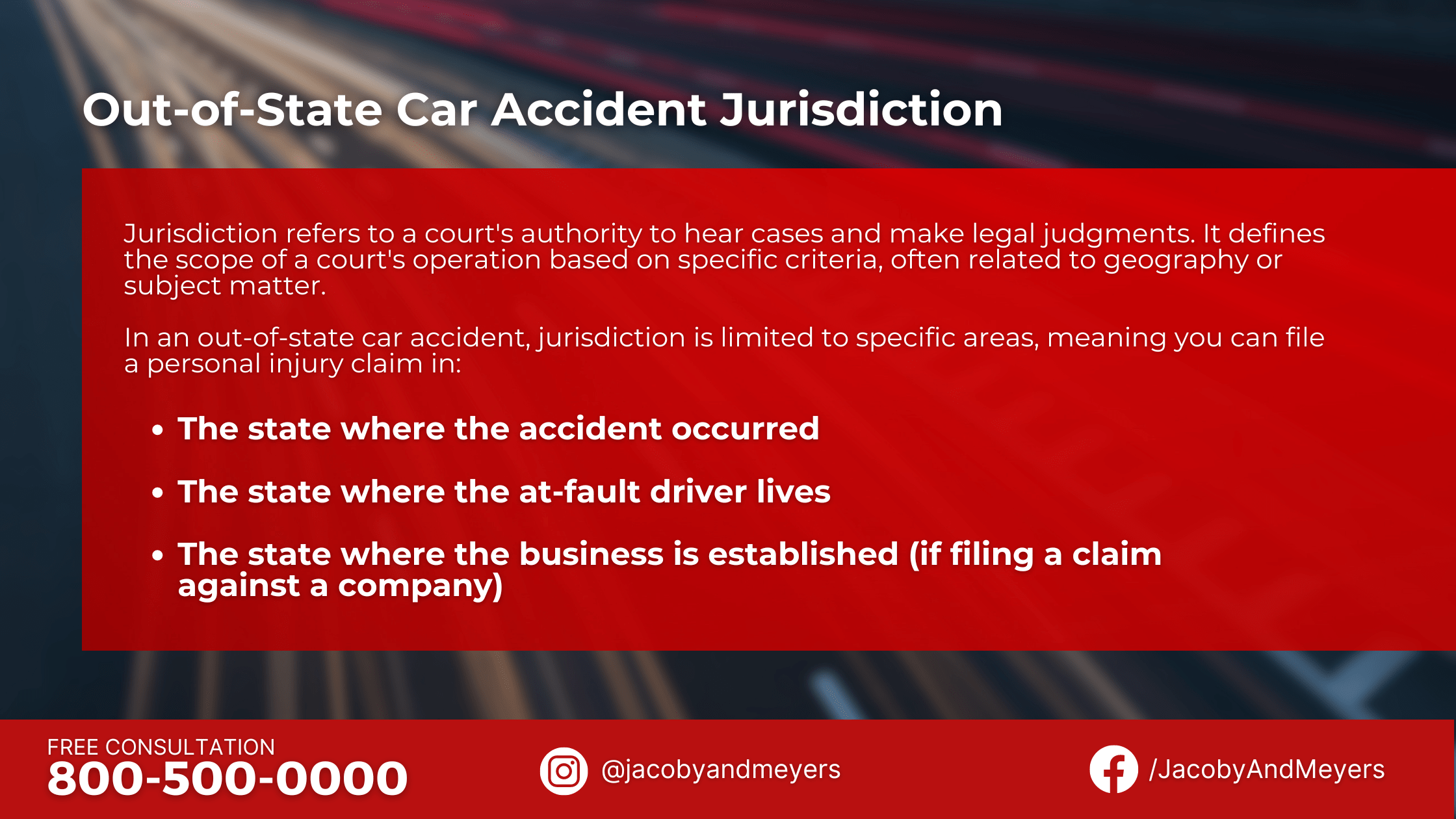 Out-of-State Car Accident Jurisdiction