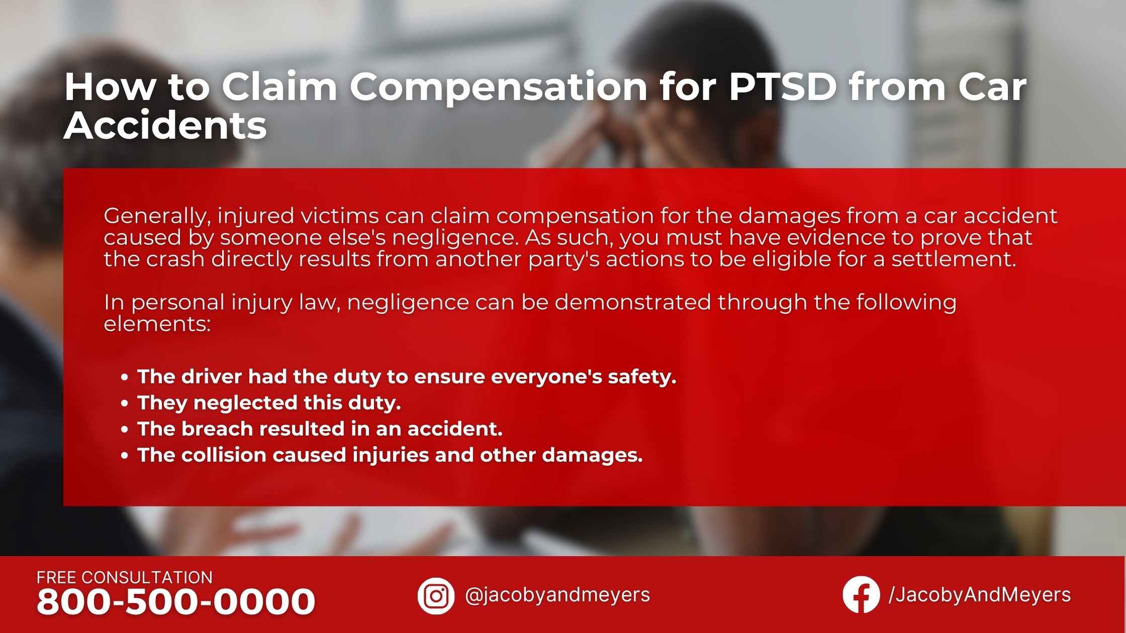 How to Claim Compensation for PTSD from Car Accidents