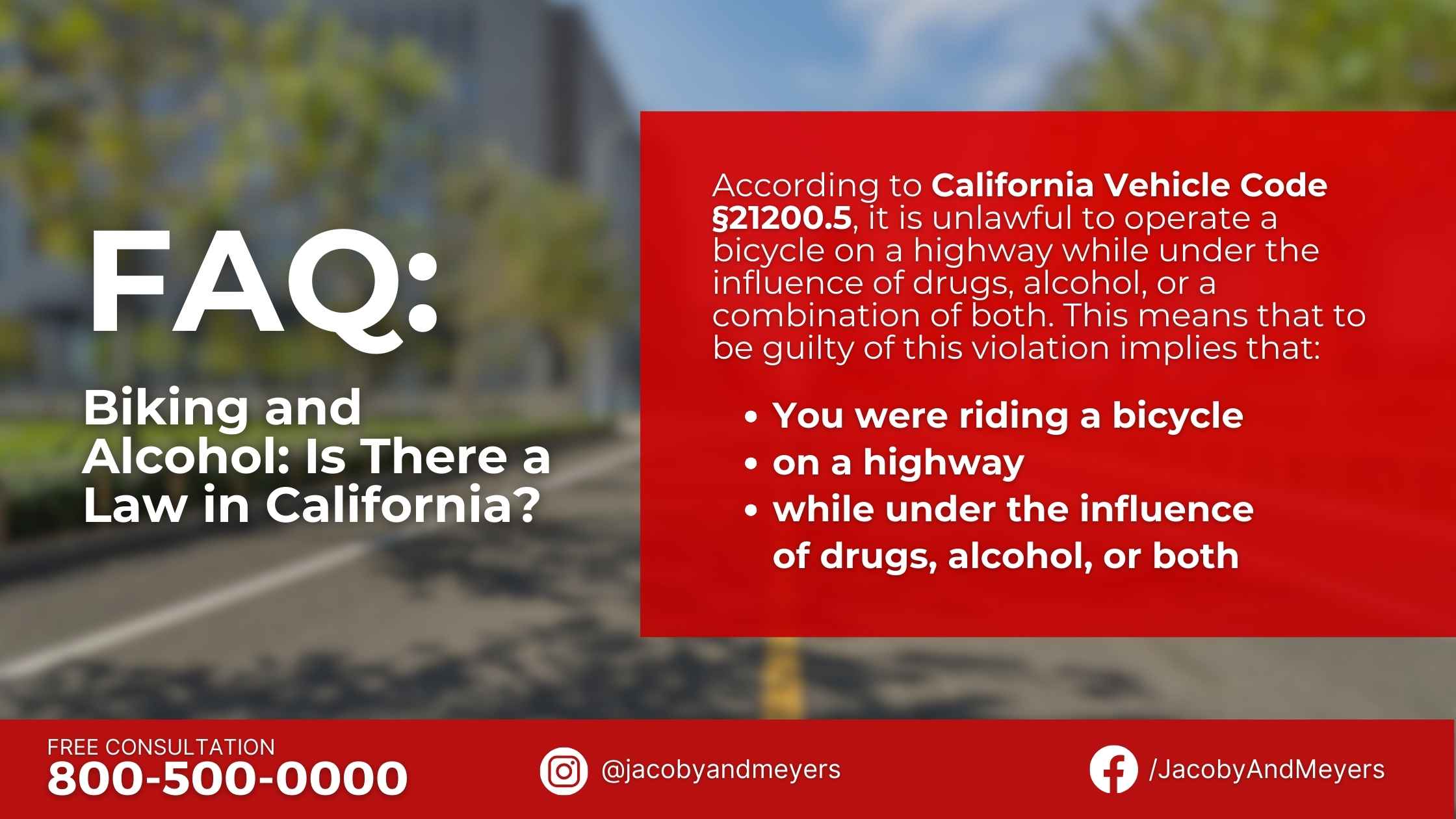 Biking and Alcohol: Is There a Law in California?