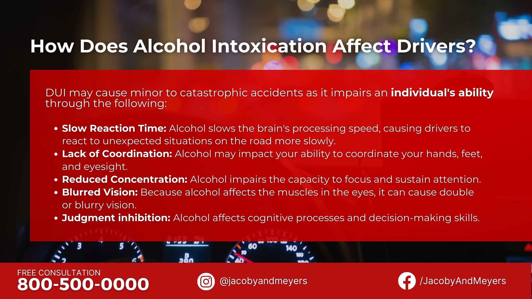 How Does Alcohol Intoxication Affect Drivers?