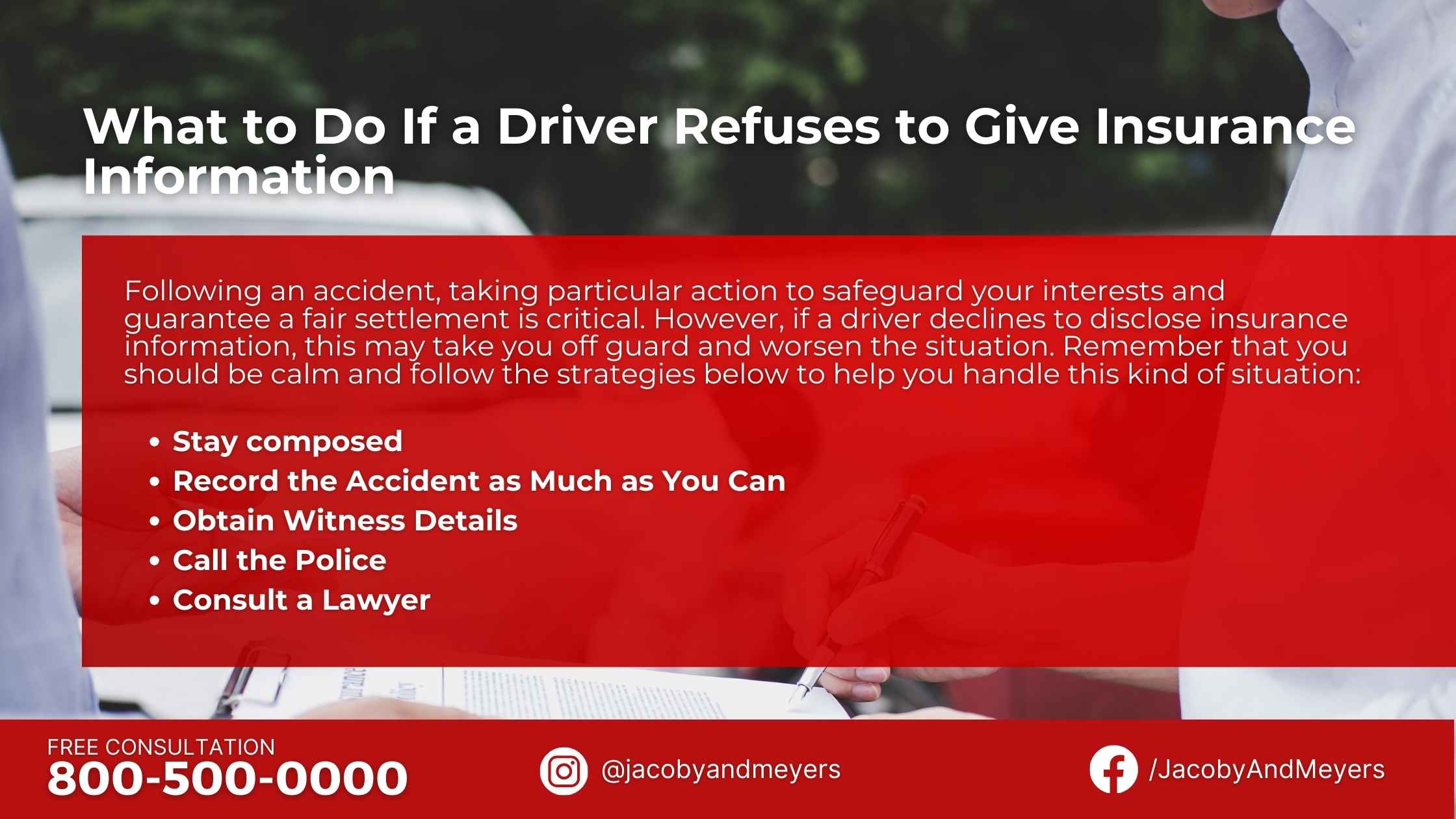 What to Do If a Driver Refuses to Give Insurance Information