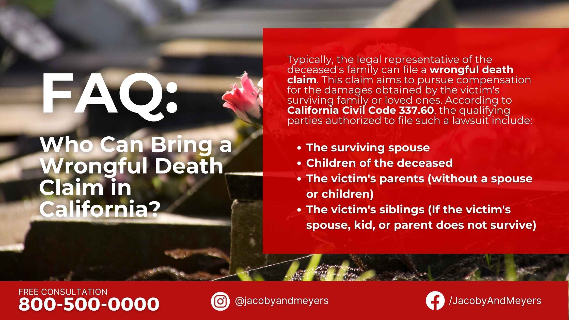 Who Can Bring a Wrongful Death Claim in California?